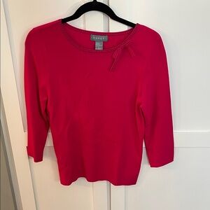 Koret Women's Pink Blouse with Bow Detail